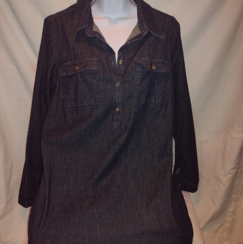 Isabel Maternity SIZE M top.  Dark Demin Blue